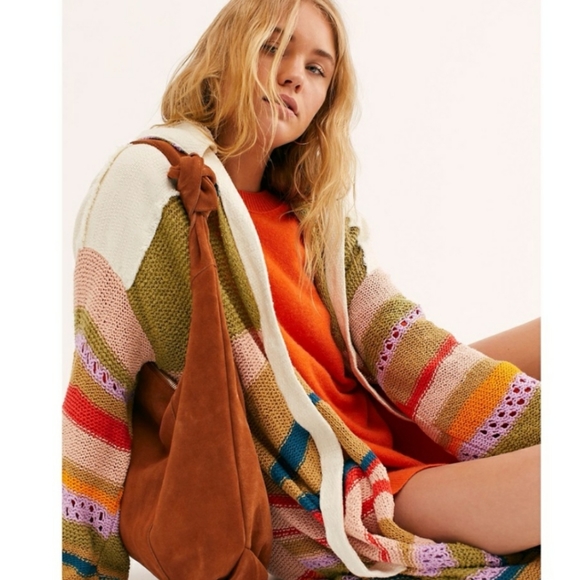 Free People Beach Party Fringe Cardigan 